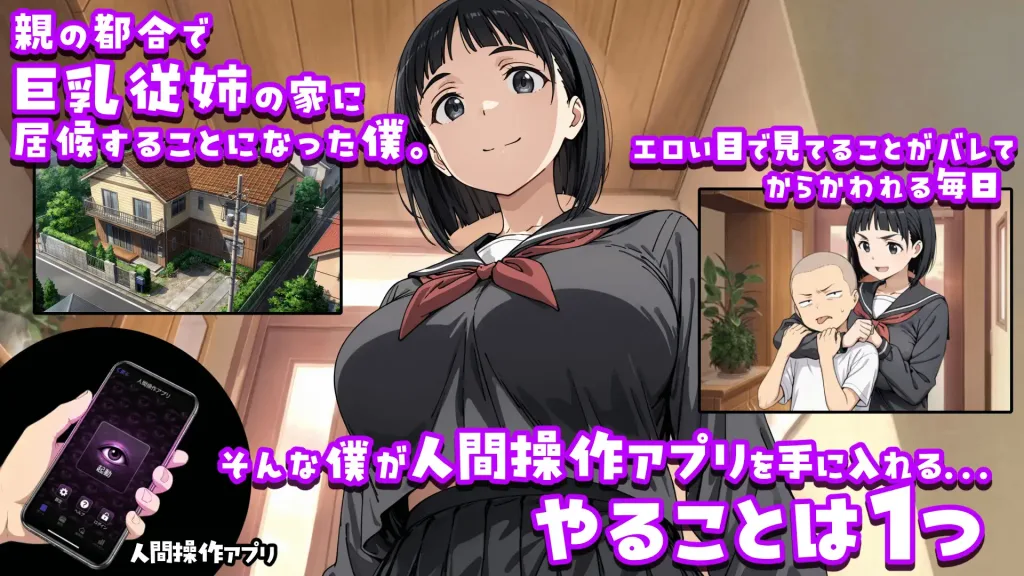 图片[2]-【PC+安卓】[SLG/催眠/小马]用人类操作APP对巨乳表姐为所欲为的故事 人間操作アプリで巨乳従姉を好き放題する話 AI汉化/2901-白夜ACG