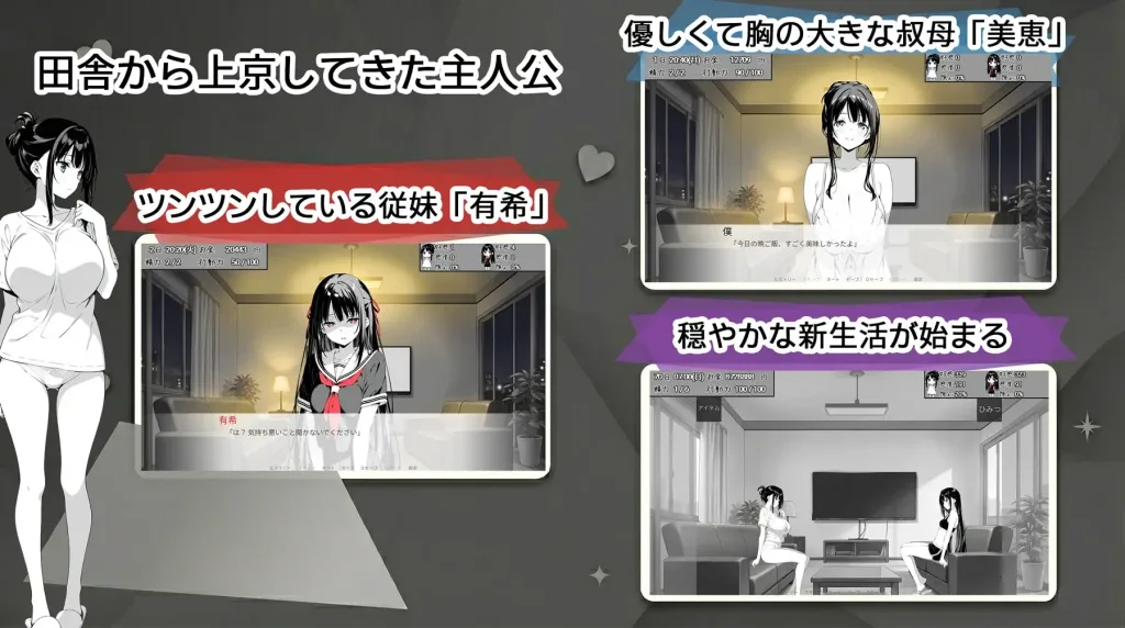 图片[3]-[PC+安卓][SLG/睡X/动态]漏洞百出！～与姨妈和堂妹的同居生活～ スキだらけ！～叔母と従妹同棲ライフ～ AI汉化 /3061-白夜ACG
